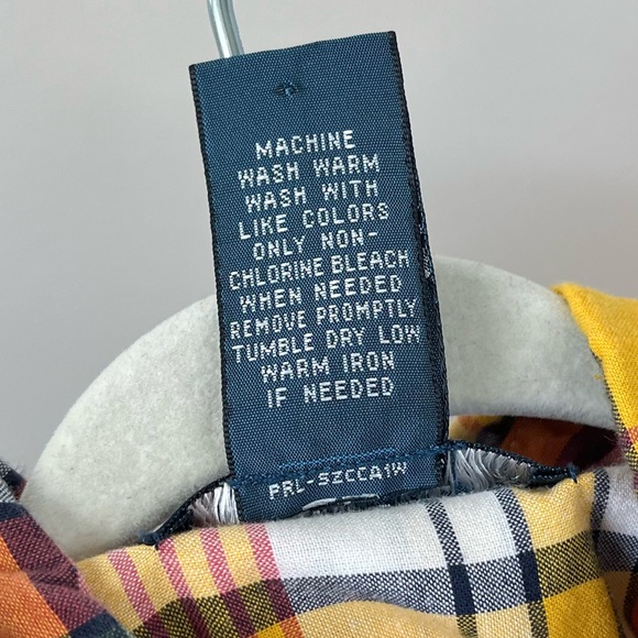 VTG Polo Ralph Lauren Kids 3T Vibrant Multicolor Plaid Button Down LS Shirt FALL - Picture 8 of 8